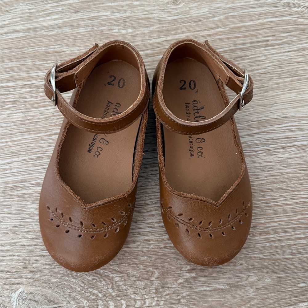 Classic Brown Mary Jane Dress Shoes for Kids with Ankle Strap